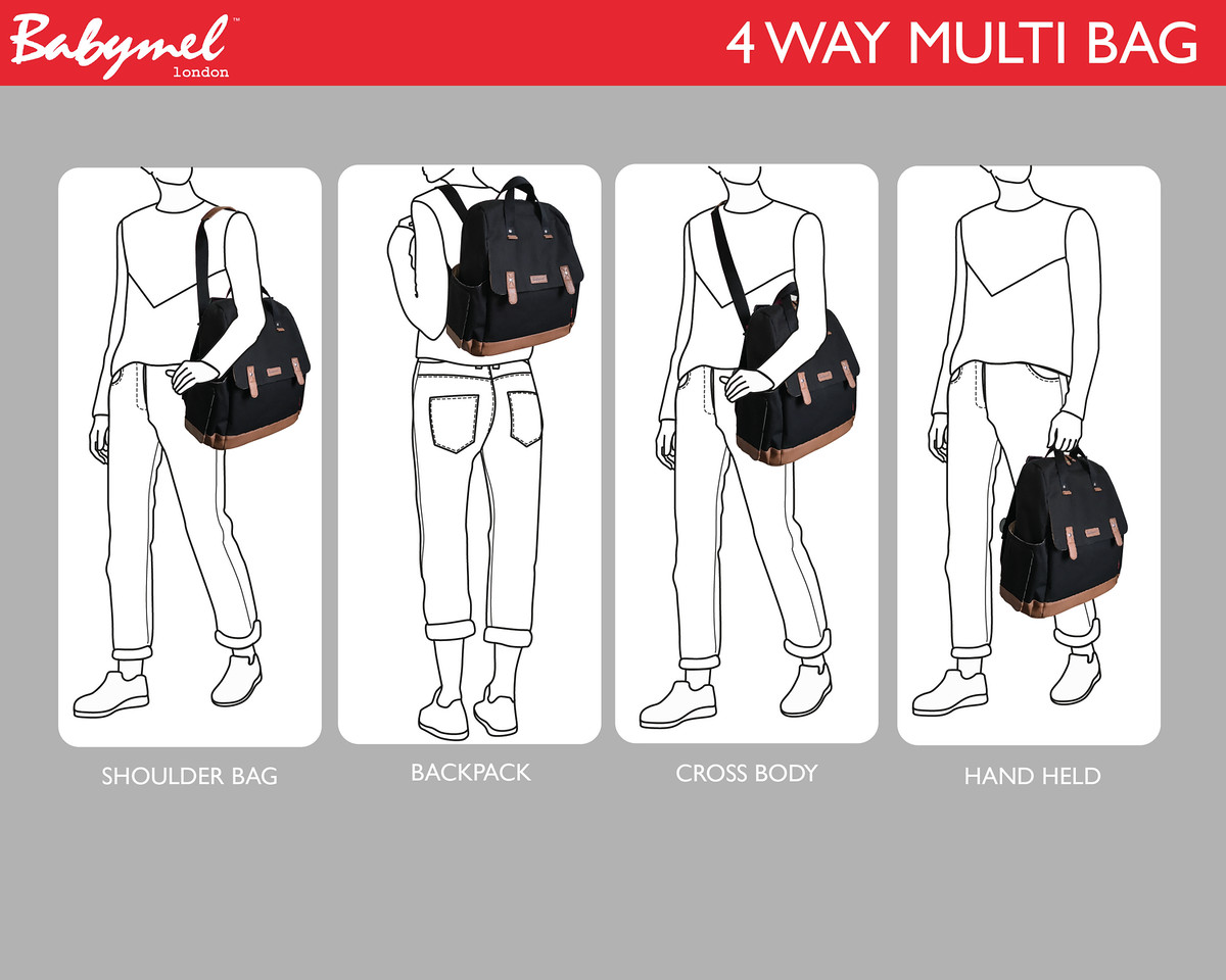 Babymel Sac a langer Robyn Black Commander en ligne babymarkt