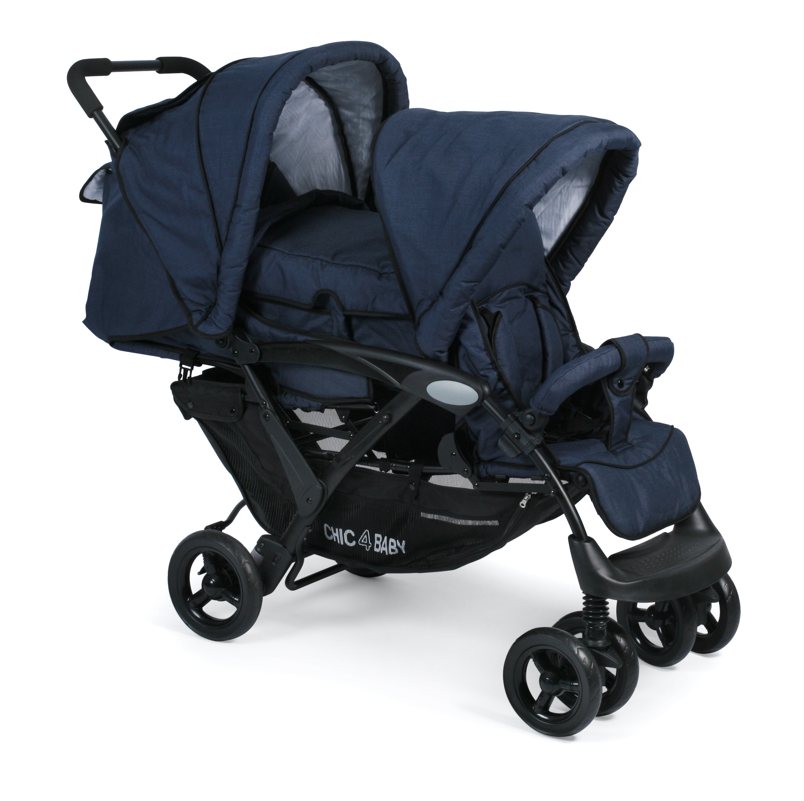 Poussette duo 4 roues deals