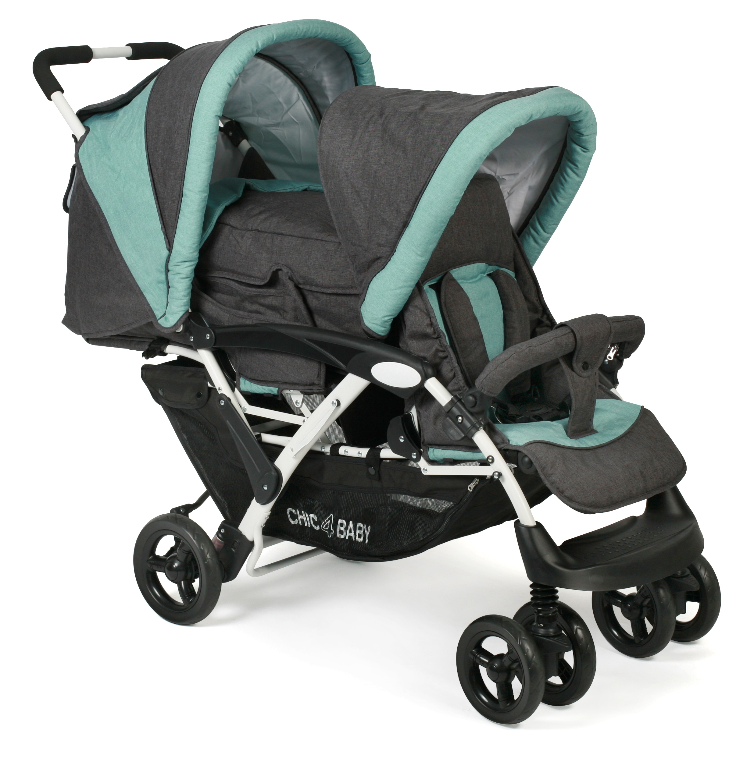 Poussette double 4 roues best sale