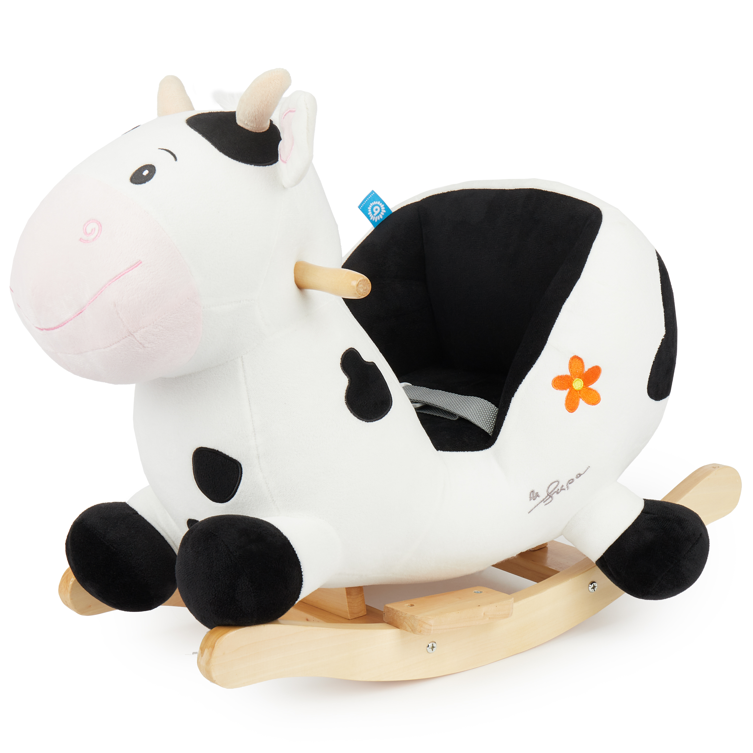 Vache à bascule en bois sales