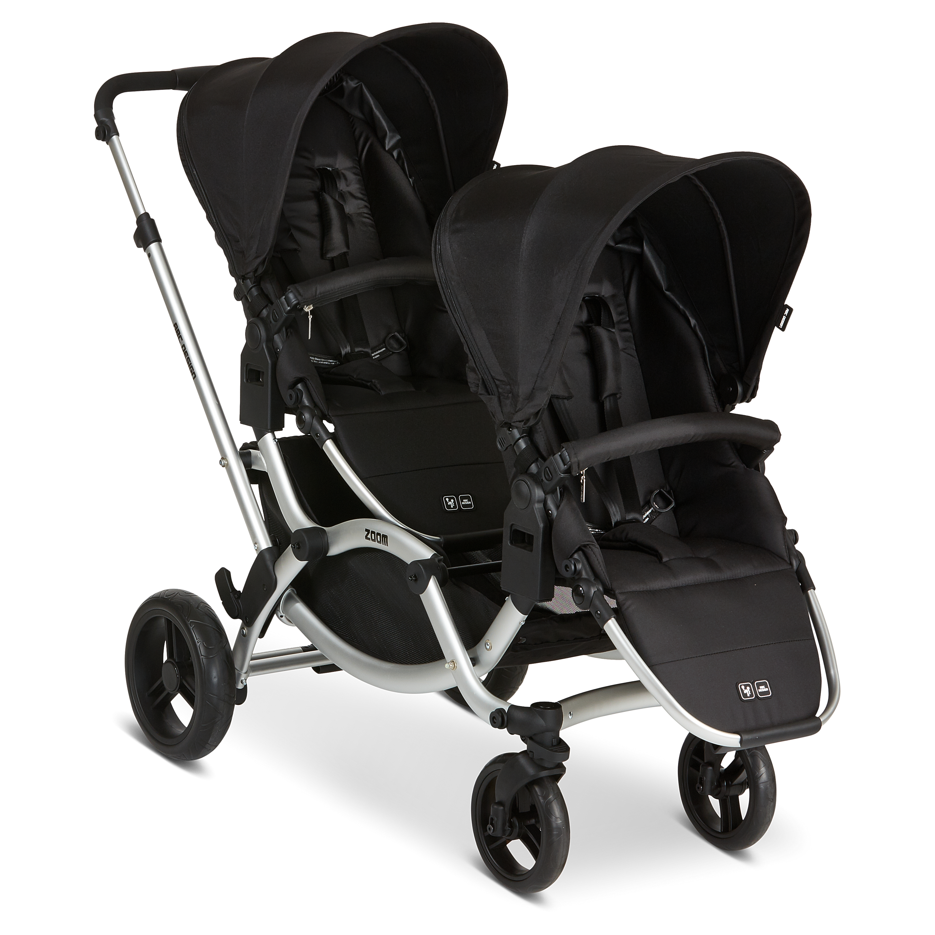 ABC Design Poussette double inline Zoom black 2 sieges sport 2019 Commander en ligne babymarkt