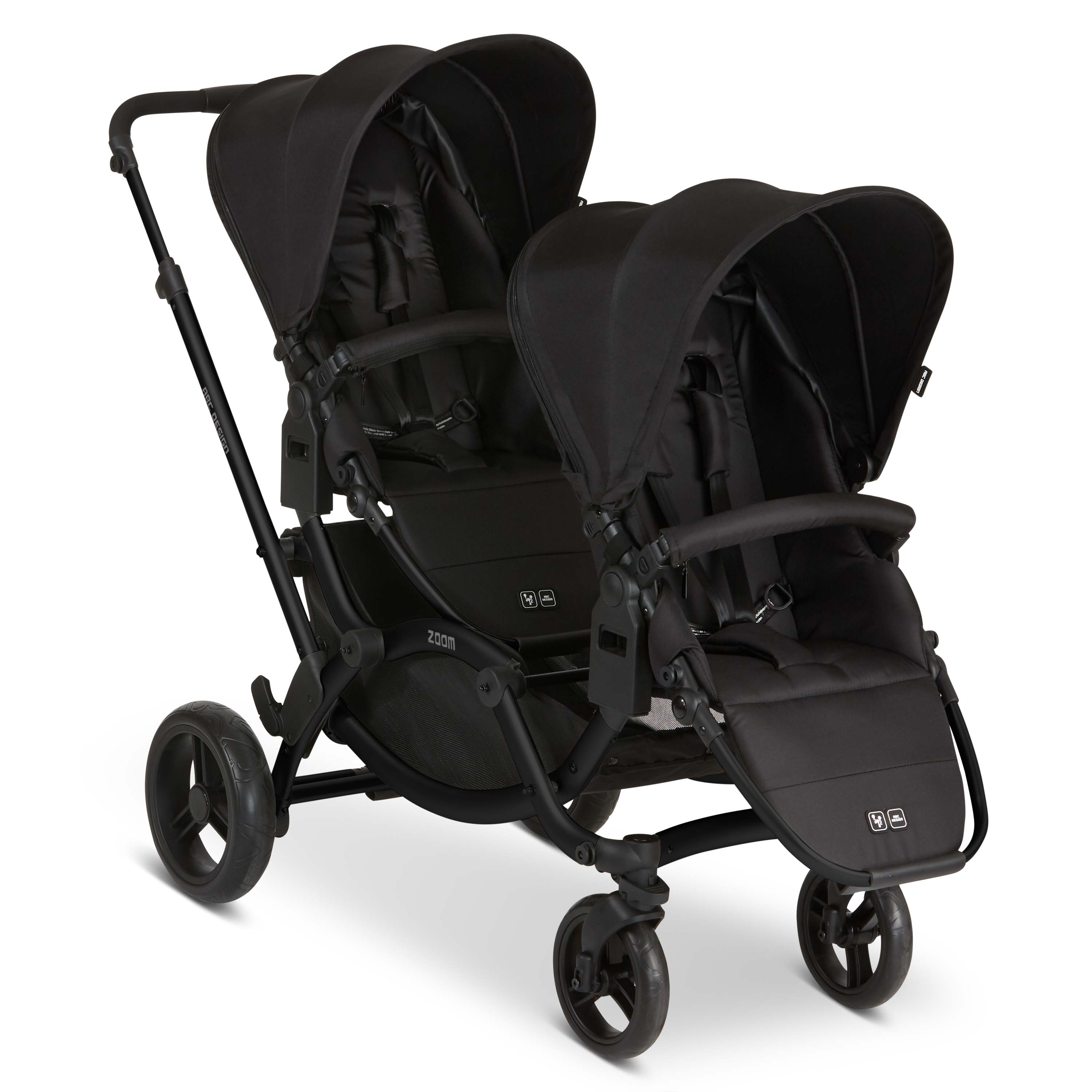 ABC Design Poussette double inline Zoom black 2 sieges sport 2019 Commander en ligne babymarkt
