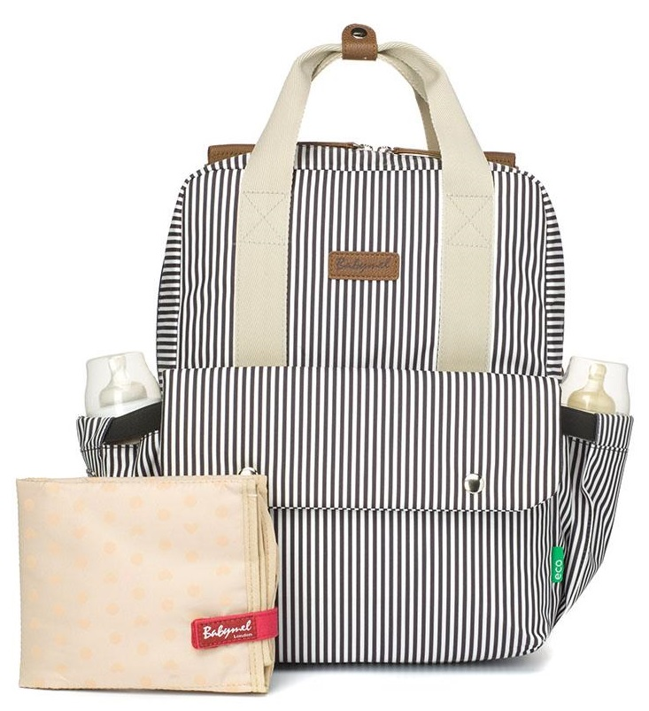 Babymel Sac a langer dos Georgi ECO Convertible Backpack Navy Stripes Commander en ligne babymarkt