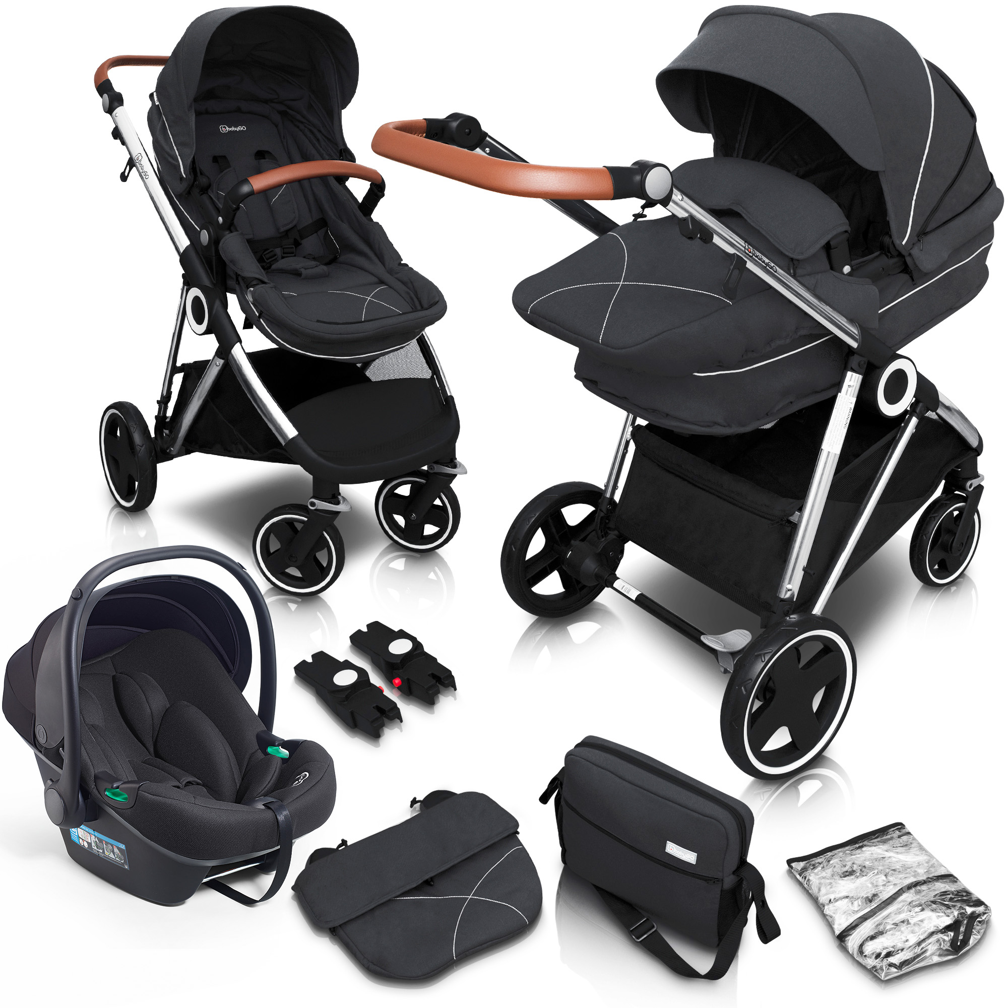 Poussette trio noir outlet