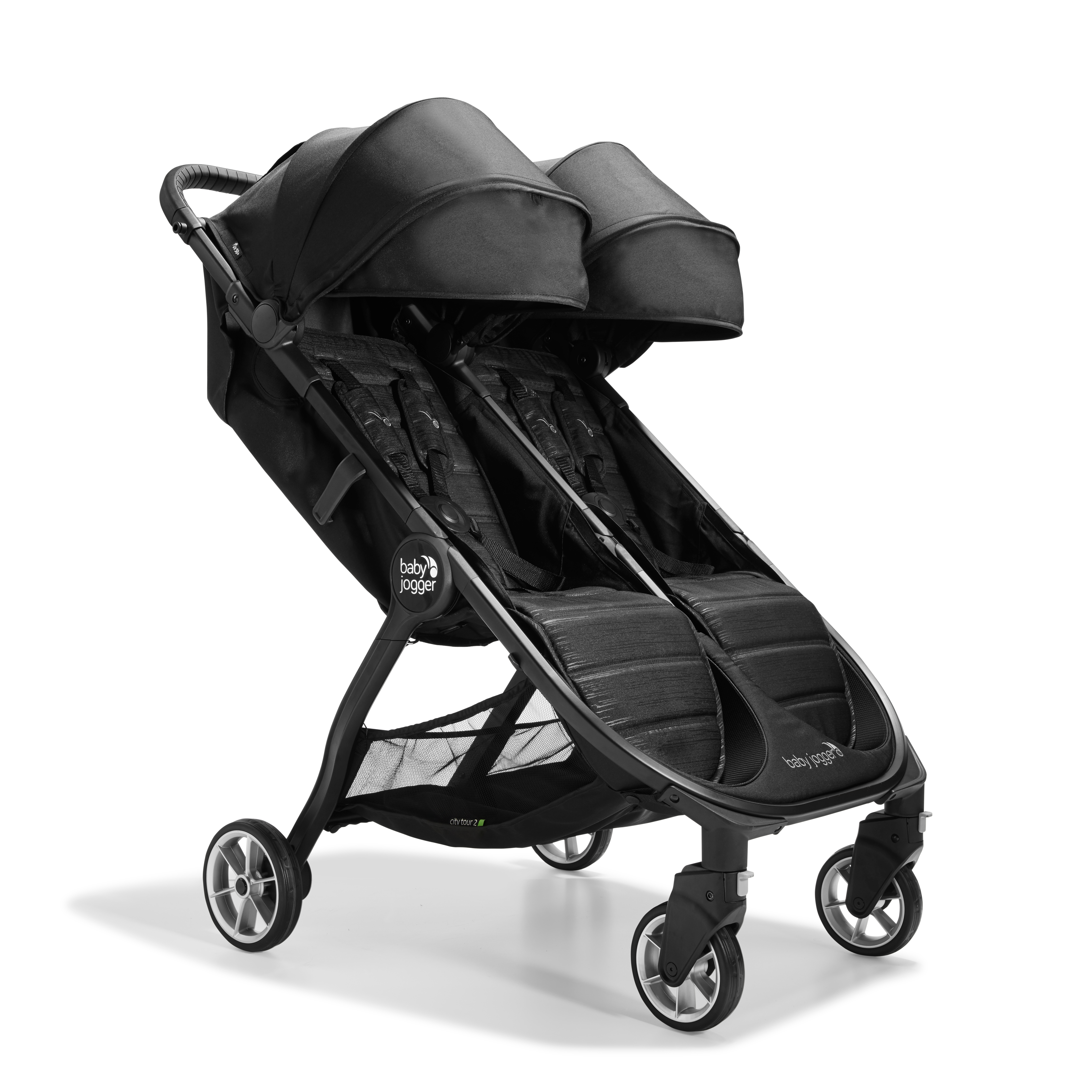 Baby Jogger Poussette double cote a cote City Tour 2 Double Pitch Black Commander en ligne babymarkt