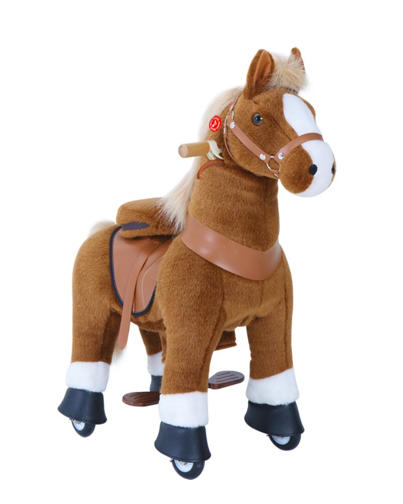 PonyCycle Caballo de juguete marron con freno y sonido grande Haz tu pedido online