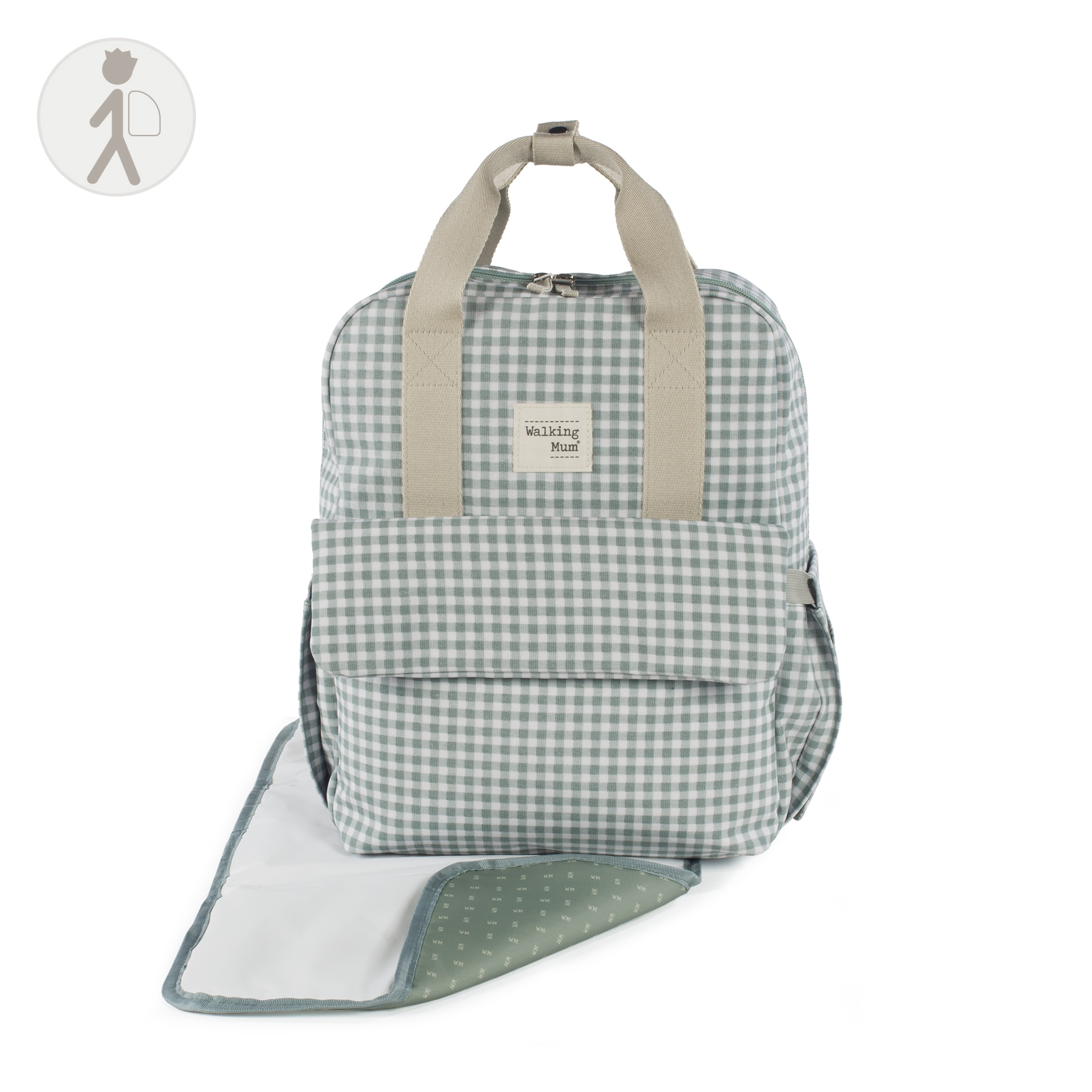 Walking Mum Sac a langer dos I Love Vichy vert Commander en ligne babymarkt