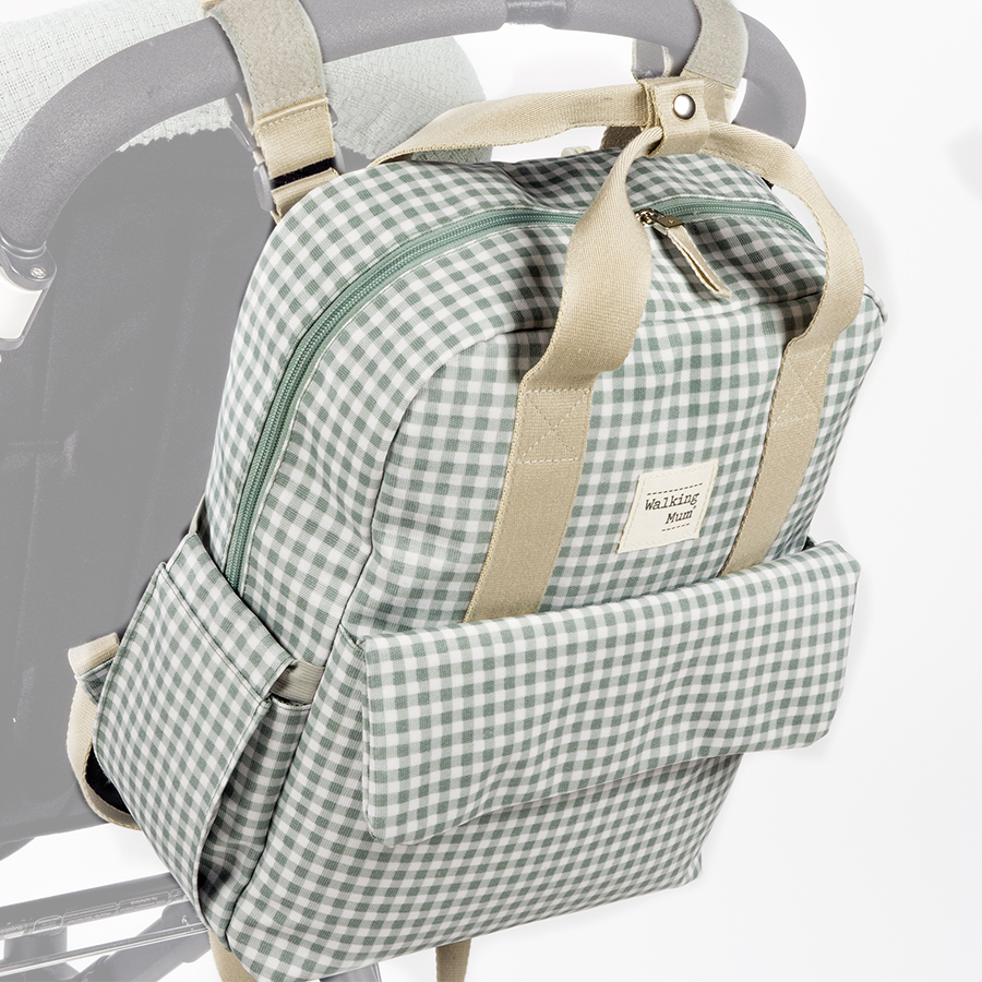 Walking Mum Sac a langer dos I Love Vichy vert Commander en ligne babymarkt