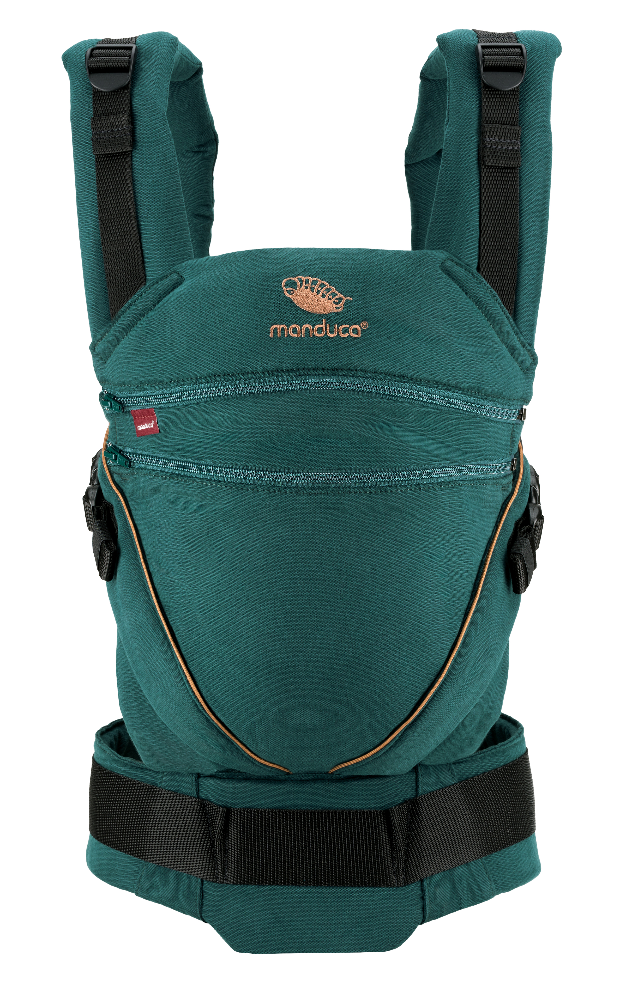 Porte bebe dorsal ventral XT Cotton Denimteal Toffee