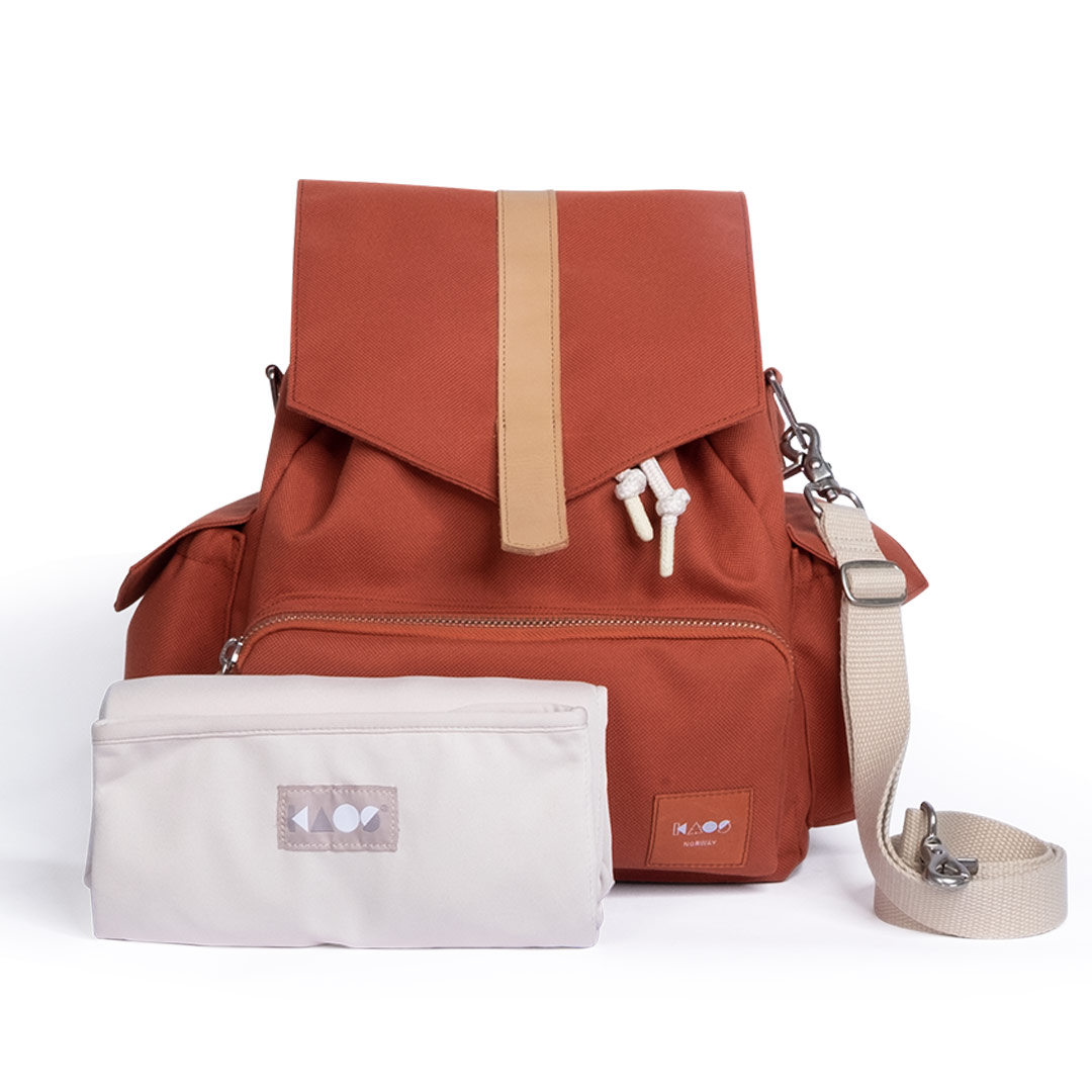 KAOS Luiertas Ransel terracotta natuur Online bestellen