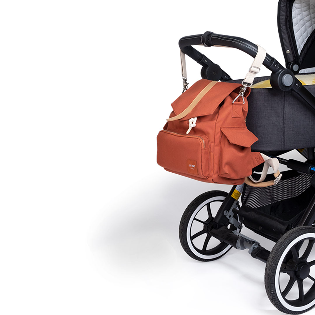 KAOS Luiertas Ransel terracotta natuur Online bestellen