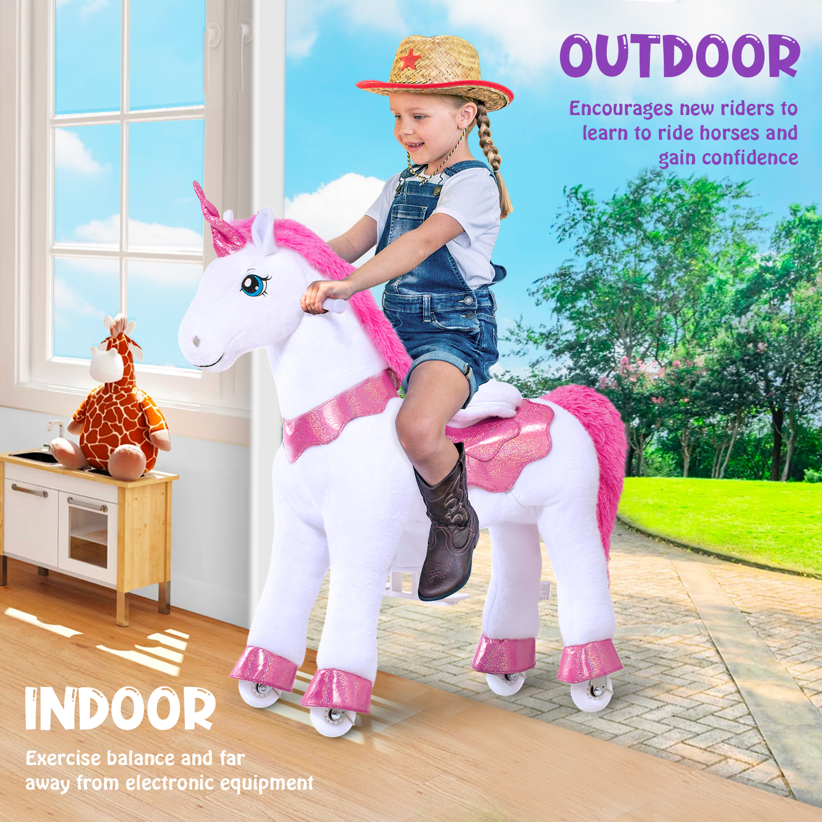 Unicornios de juguete para montar sale