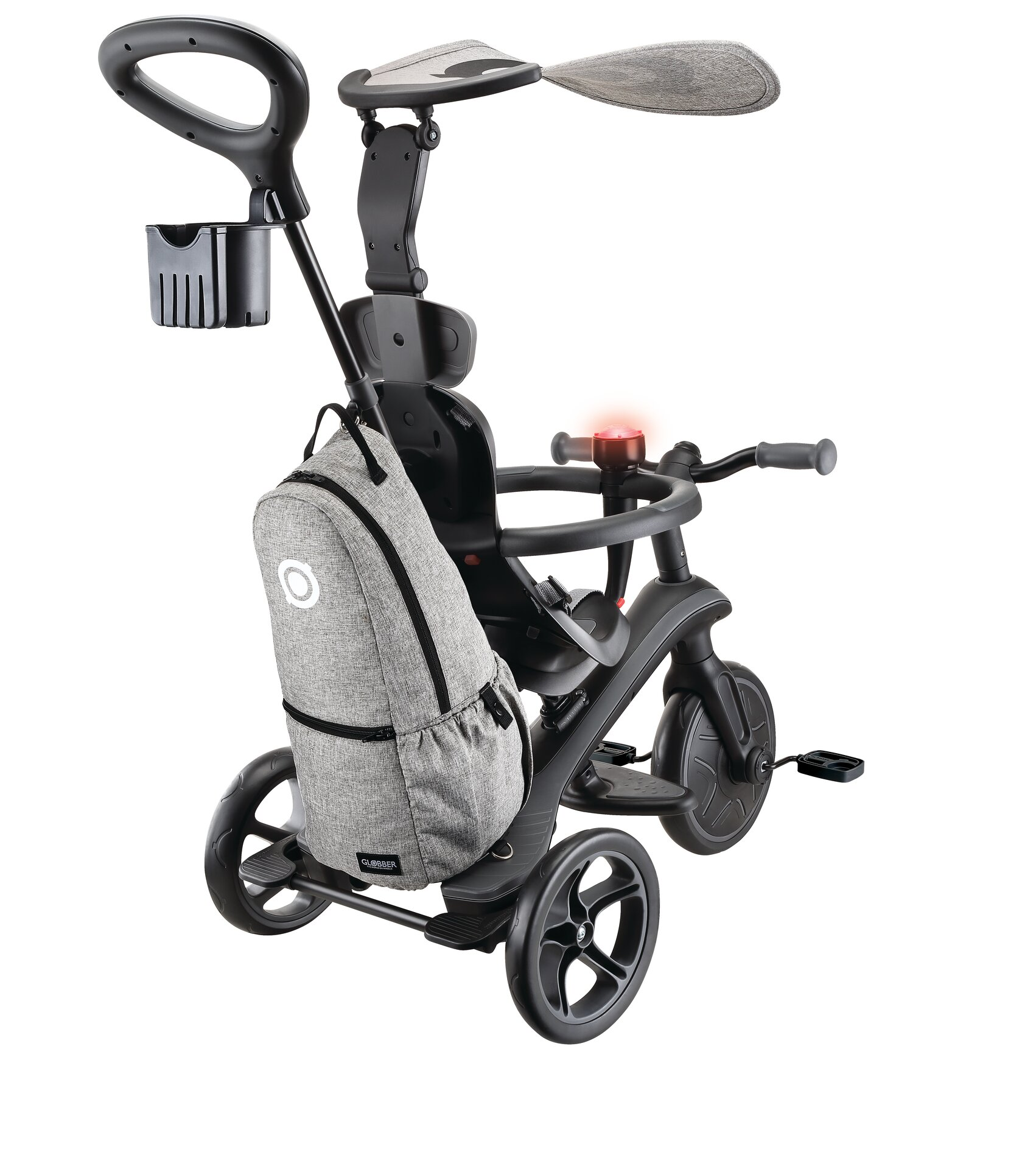 GLOBBER Triciclo 4 in 1 EXPLORER TRIKE grigio Deluxe Play Ordina online