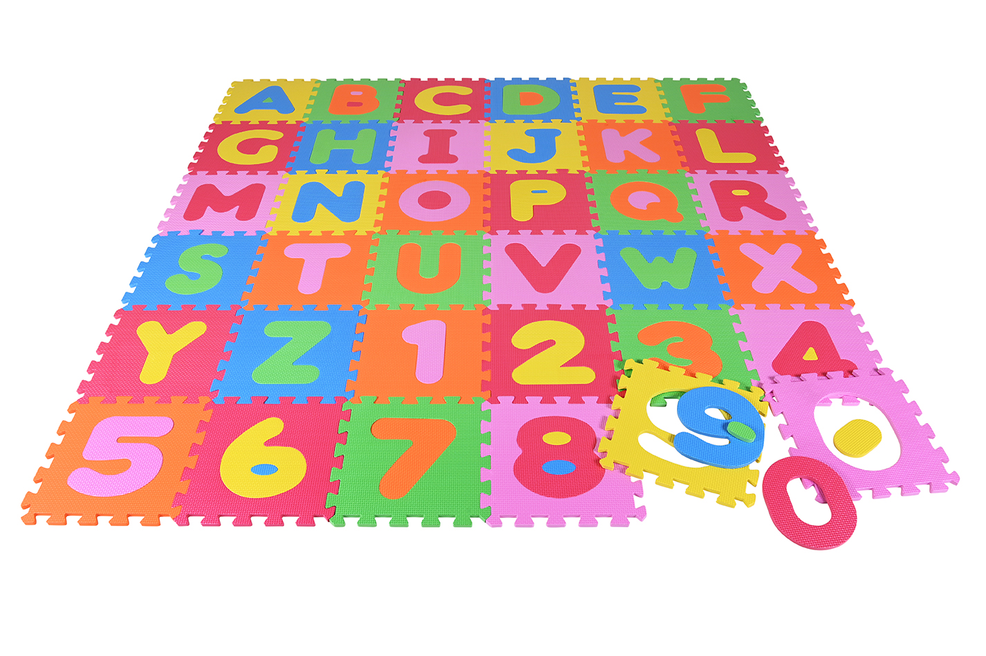knorr toys Puzzlematte Alphabet Zahlen 36 tlg. 30cm rot Online kaufen