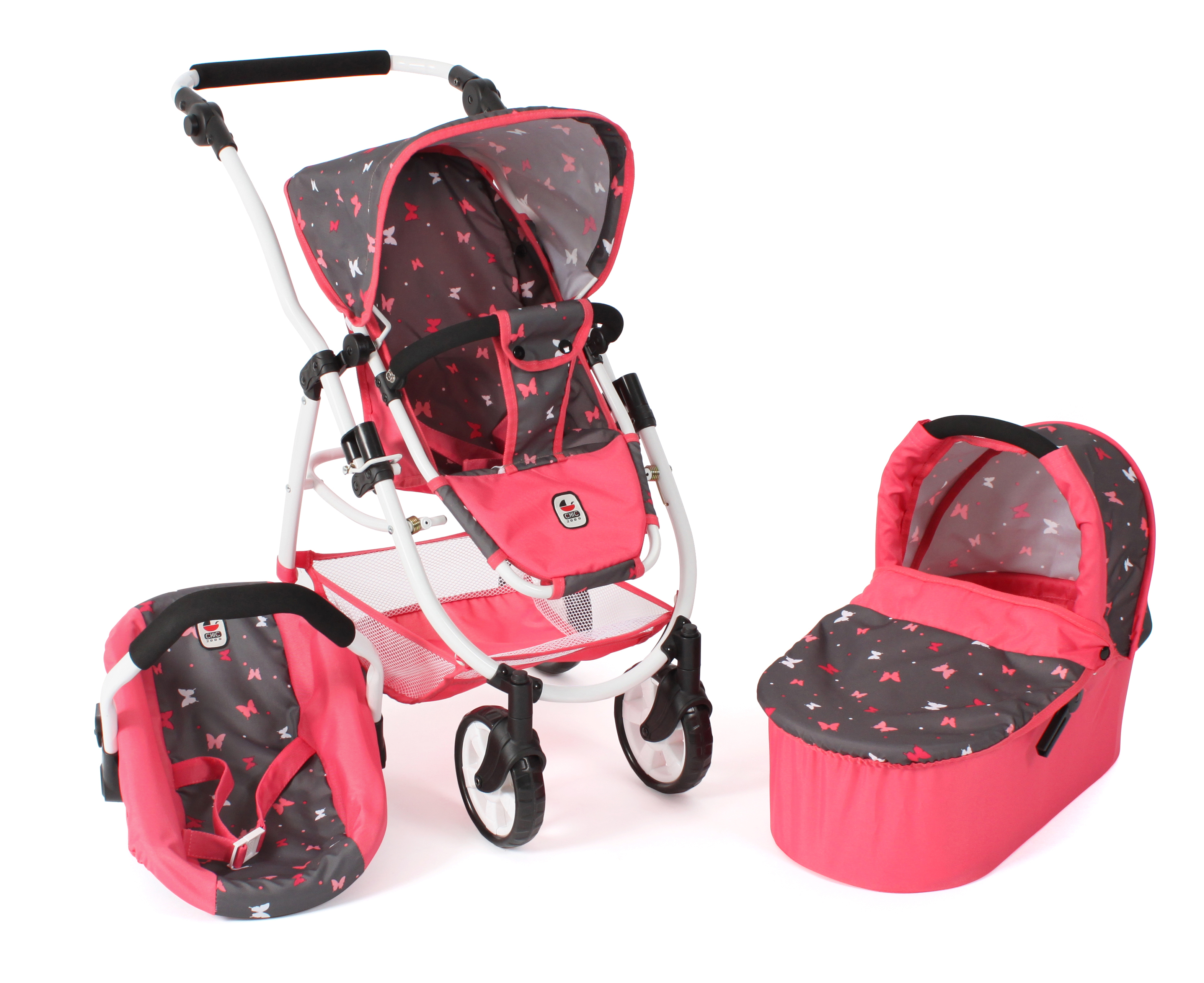 BAYER CHIC 2000 Poussette poupon trio combinee 3en1 EMOTION ALL IN ourson