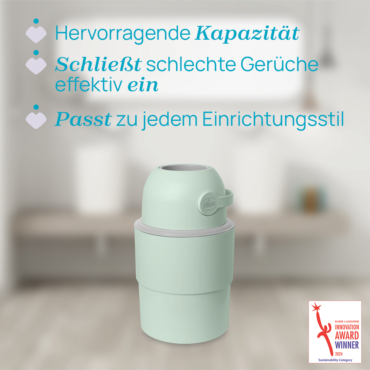 Chicco Poubelle à Couches : Contrôle Des Odeurs & Design Moderne