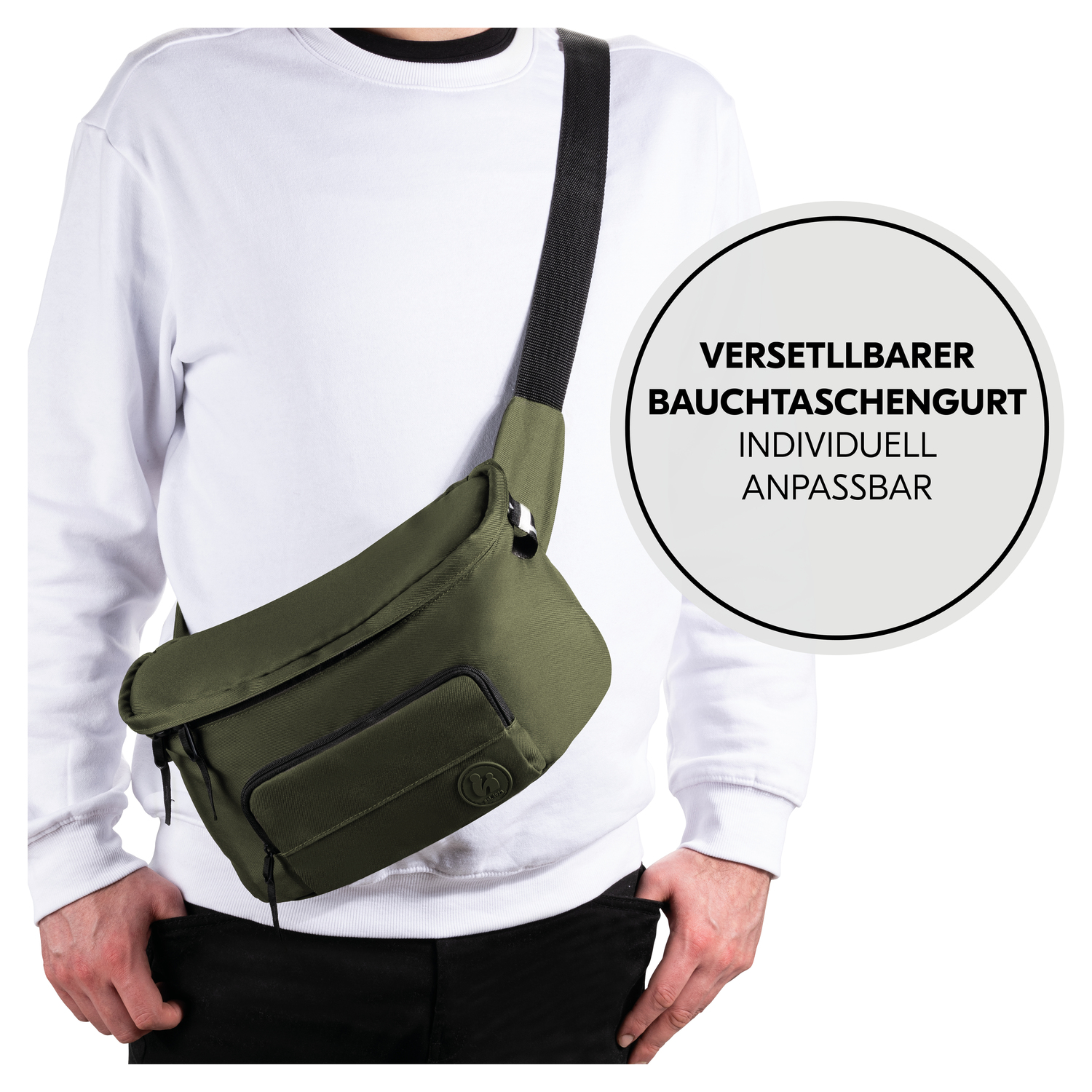 Hauck Bauchtasche fur Kinderwagen Hip Bag Olive Online kaufen