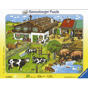 Rahmenpuzzle - Tierfamilien 33 Teile