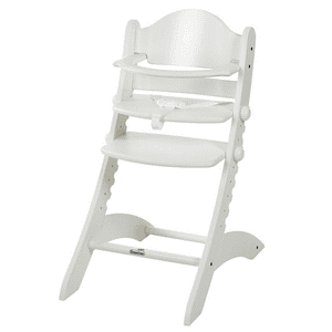 Chaise haute bébé Swing bois blanc