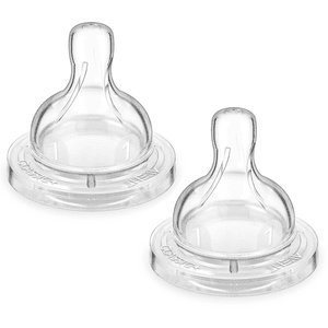 Philips  Anti-Kolik Klassik+ Sauger für Flasche SCF631/27, für Neugeborene ab der Geburt, 2 Stück