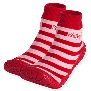 Aqua-Socken Streifen rot