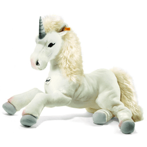 Licorne pantin STARLY blanc couché 70 cm