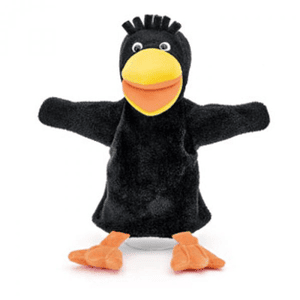 Handpuppe Rabe