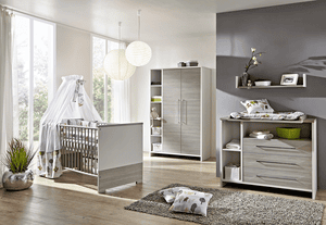 Kinderzimmer Eco Silber 2-türig