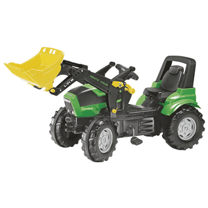 rolly®toys Trattore per bambini con pedali rollyFarmtrac Deutz-Fahr Agrotron X 7250 con ruspa