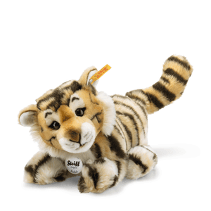 Radjah Baby-Schlenker-Tiger, 28 cm, liggende