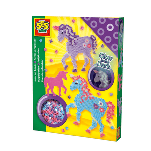 Bügelperlenset - Einhorn Glow in the Dark