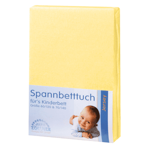 Spannbetttuch Jersey gelb