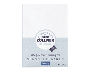 Spannbetttuch Jersey für Wiege weiß