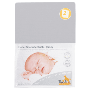 Spannbetttuch Jersey Doppelpack - grau