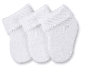 Chaussettes bébé blanc lot de 3