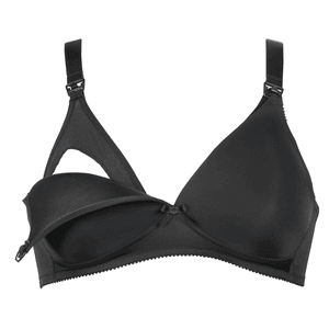 sujetador acolchado de lactancia B-Cup negro