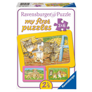 My first Puzzle - Rahmenpuzzle Liebste Haustiere, 6 Teile