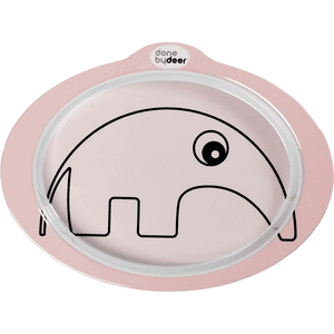 Assiette enfant 6 m+ Contour rose mélamine