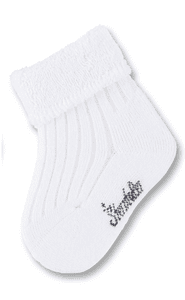 Chaussettes bébé en ABS UNI blanc