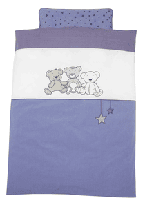 Parure de lit enfant Enfants des ours bleu 100x135 cm