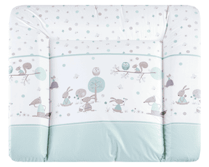 Wickelauflage Softy Happy Animals mint 85 x 75 cm