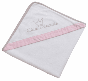 Be Be 's Collection Kapuzenbadetuch Kleine Prinzessin rosa 100 x 100 cm