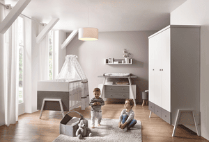 Set cameretta neonato HOLLY GREY bianco / grigio