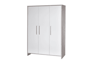 Armadio a 3 ante ECO CASCINA bianco / colore legno