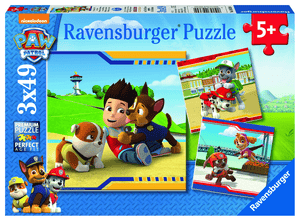 Puzzle 3 x 49 piezas Paw Patrol: Héroes con pelo