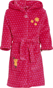 Girls Fleece-Bademantel Die Maus rot