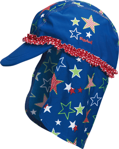 Girl berretto di protezione UV s stelle blu