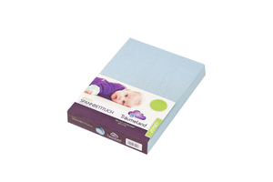 Housse pour matelas de parc bébé Jersey bleu clair 75x100 cm