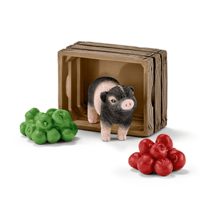 Figurine mini cochon avec pommes 42292