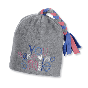 Girls Beanie silber melange